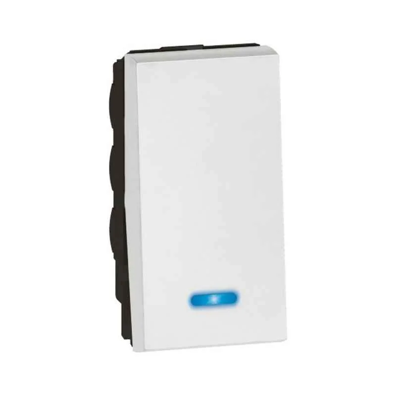 Legrand Arteor 6A 1 Way Square White Bell Push Button With Indicator, 5734 14 (Pack of 20)