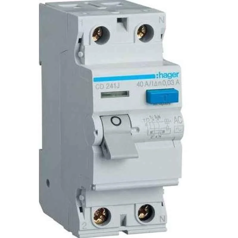 Hager 100mA 100A Double Pole RCCB, CE284Y