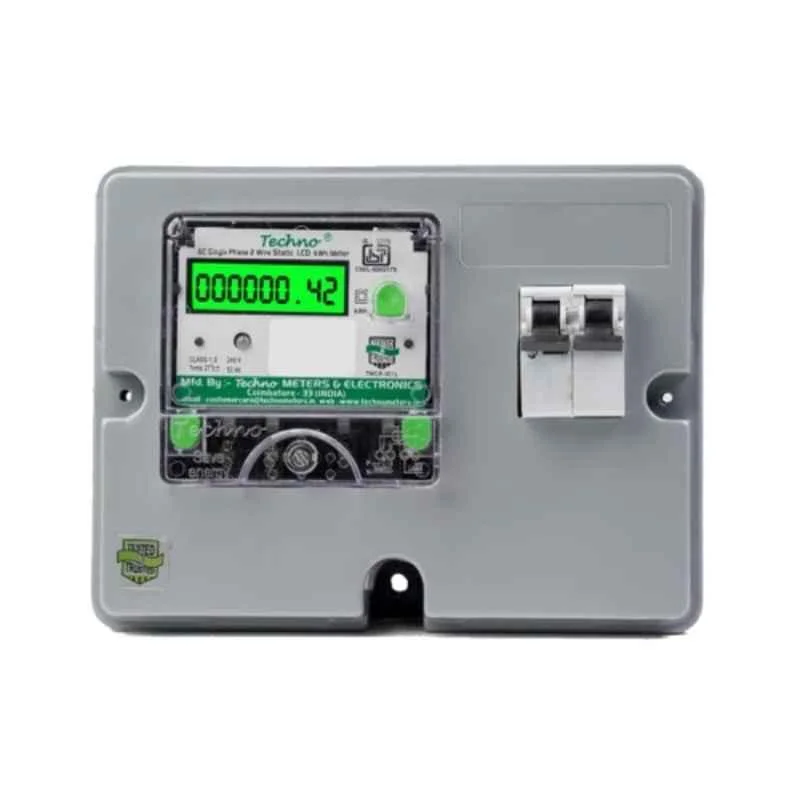 Techno 5-30A Polycarbonate Single Phase Energy Meter with Box & MCB, TMCB 008