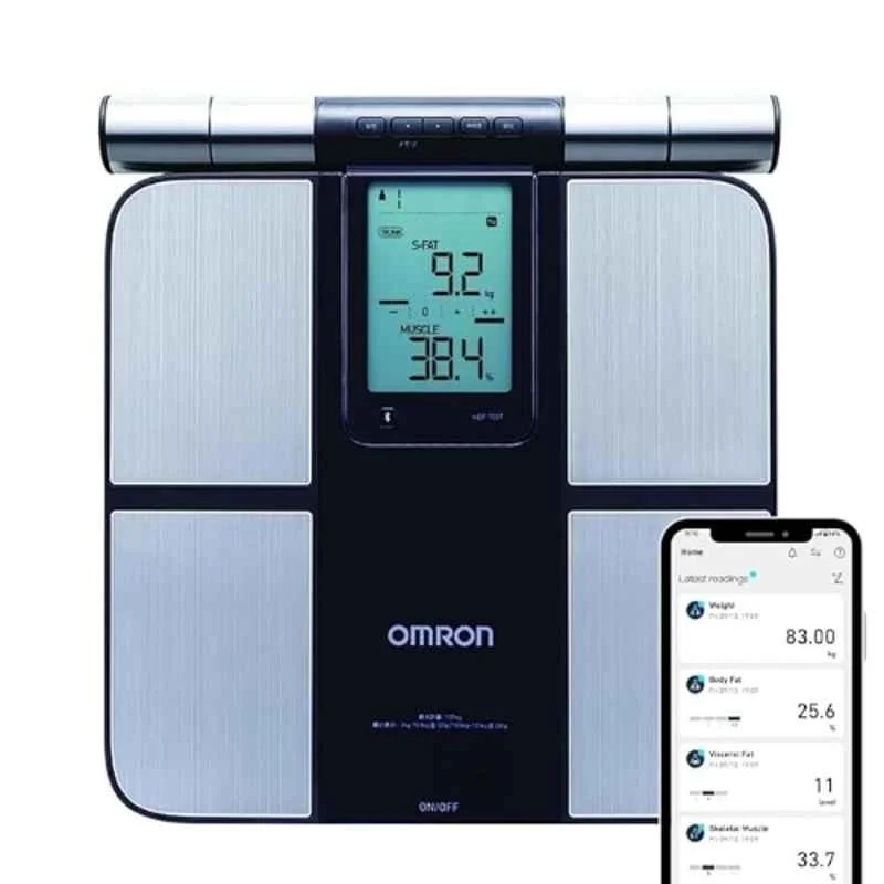 Omron New Karada Scan Silver Digital Body Composition Monitor, HBF 702T