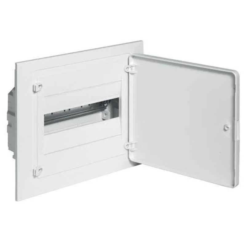 Hager 12 Ways 12 Modules 1 Row Plain Double Door Golf Enclosure Flush Mounting SPN Distribution Board, VF112PJ