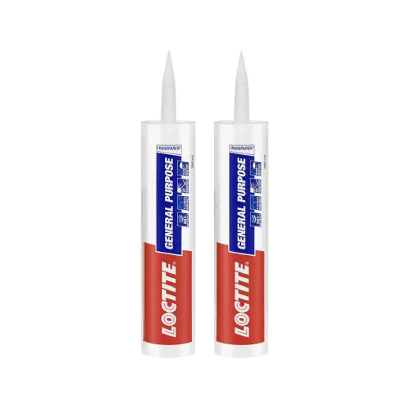 Loctite 260ml General Purpose Transparent Silicone Sealant (Pack of 2)