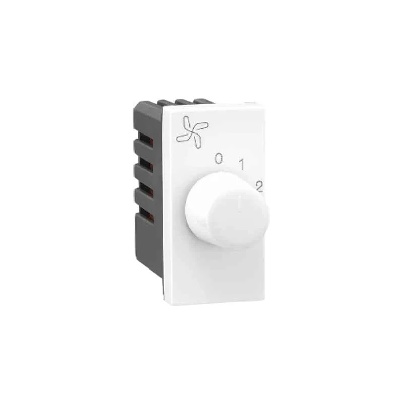 Legrand Allzy 4 Steps 1 Module 100W White Fan Regulator, 681140