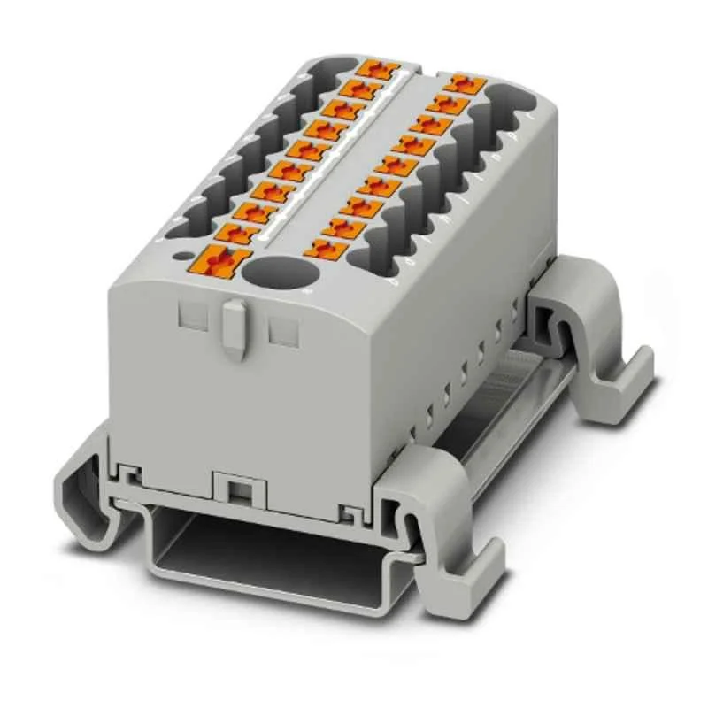 Phoenix Contact PTFIX 6/18X2,5-NS35A GY 690V Polyamide Gray Distribution Block, 3273242