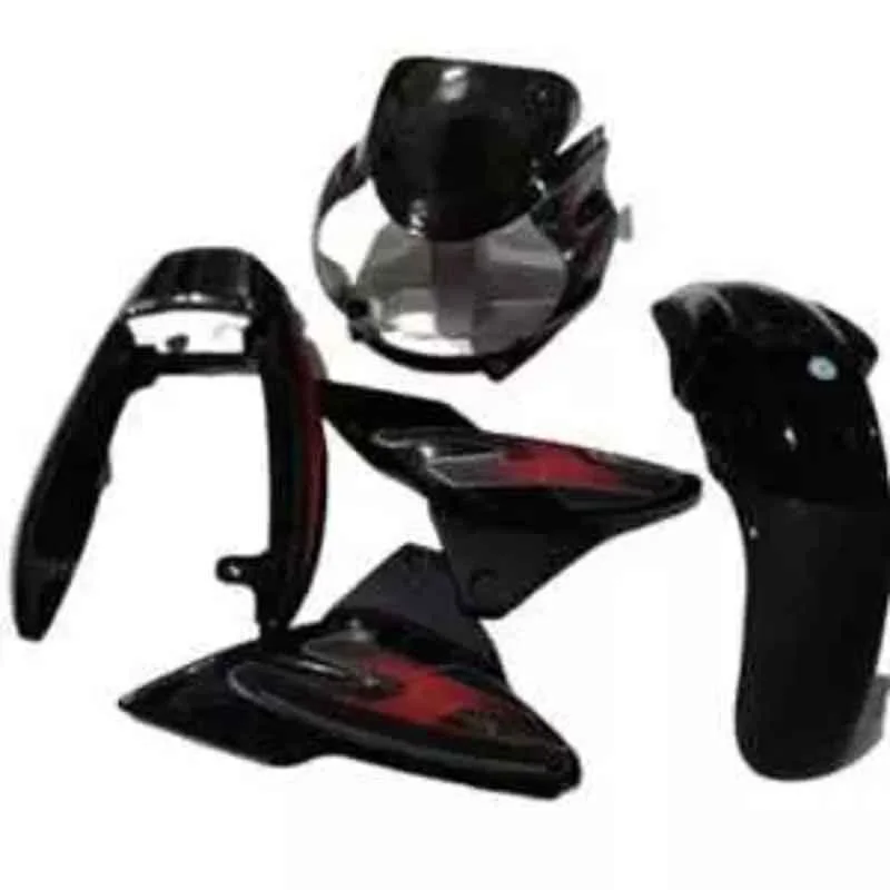 Ultra Black & Red Full Body Kit for Bajaj Discover 135Cc Ui25, ULT-S257PG