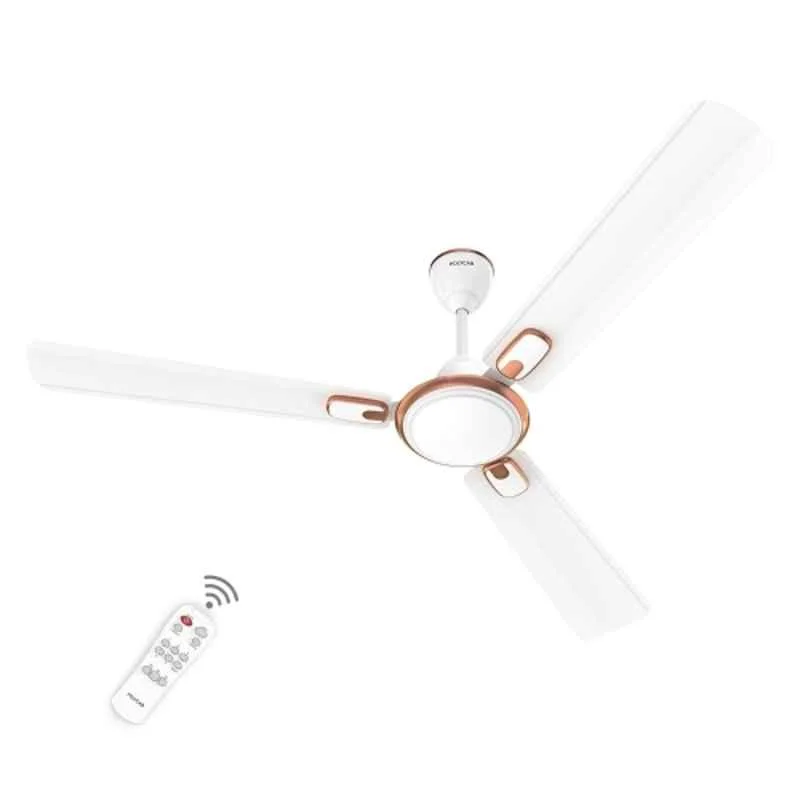 Polycab Zoomer Prime 32W 370rpm 5 Star 3 Blade Silky White BLDC Ceiling Fan, Sweep: 1200 mm, FCBLDCES062M