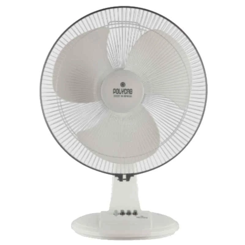 Polycab Thunderstorm 125W White Grey Table Fan, FTAHSST009P, Sweep: 400 mm