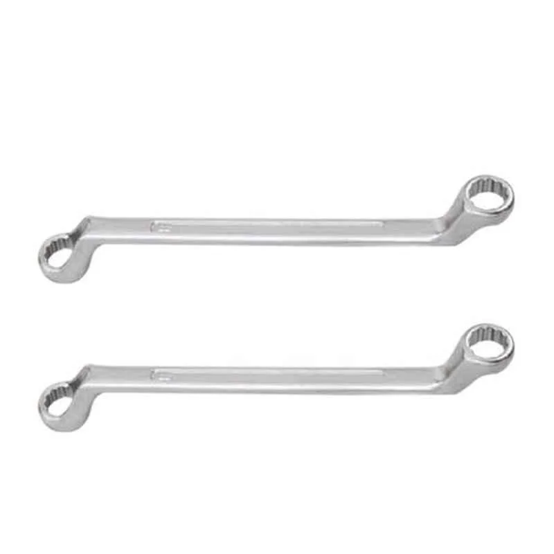 Kendo 21x23 inch Chrome Vanadium Steel Silver Double Ended Ring Spanner, SR-09 (Pack of 5)