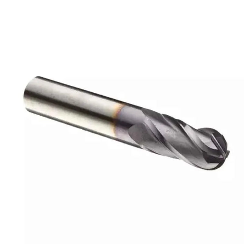 Dolphin 10mm 4 Flute Ball Solid Carbide End Mill, Overall Length: 75 mm