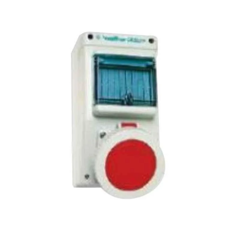Hensel 16/20A 3P+E IP67 Wall socket with DIN-rail, AR119406TS