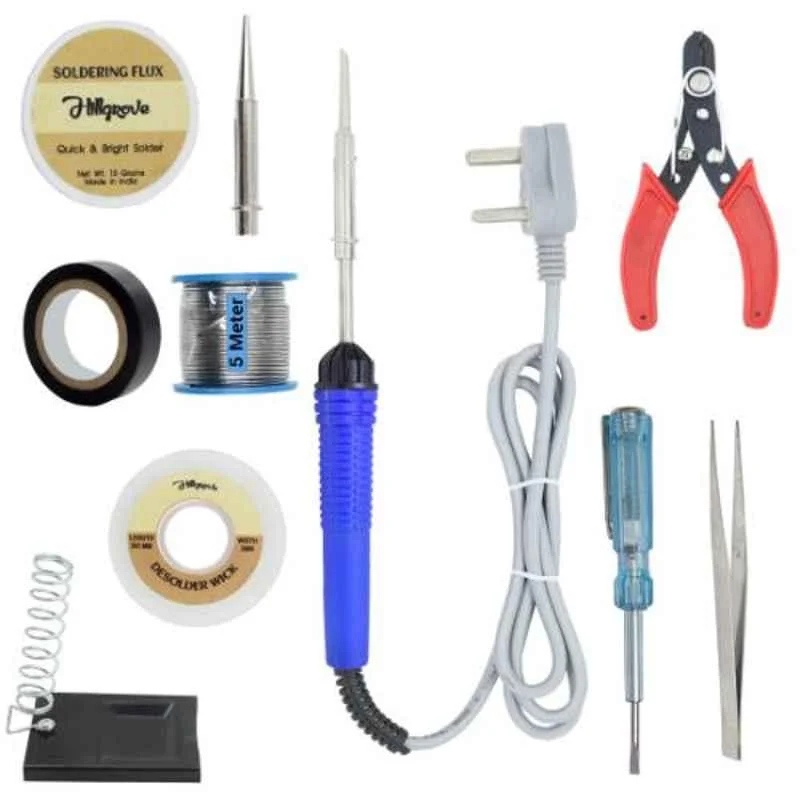 Hillgrove 10 in 1 Mobile Soldering Electronic Iron Kit, HG0059