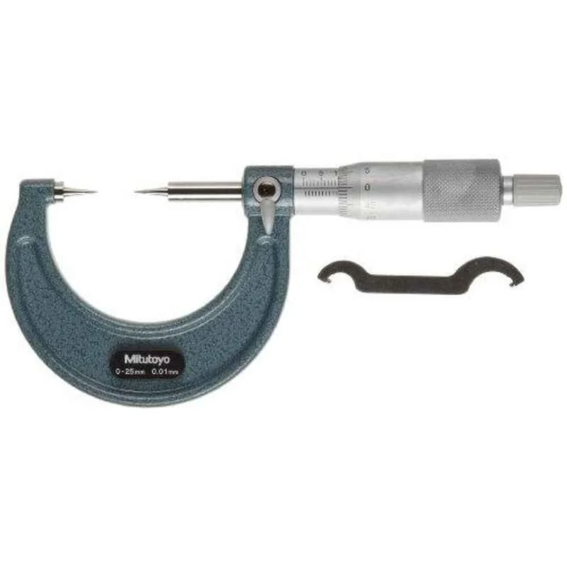 Mitutoyo 0-25mm Ratchet Stop Spline Micrometer, 112-165