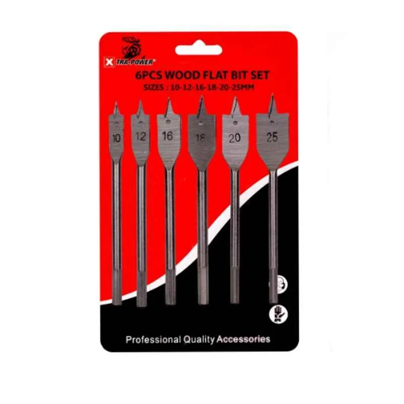 Xtra Power 6 Pcs Wood Flat Bits Set