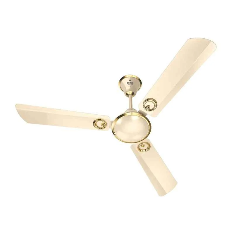 Polycab Elanza 75W 400rpm Pearl Ivory Ceiling Fan, FCEPRST007M, Sweep: 1200 mm (Pack of 2)