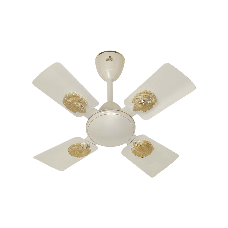 Polycab Vital Metallic 600 75W 800rpm Pearl Ivory Ceiling Fan, Sweep: 600 mm