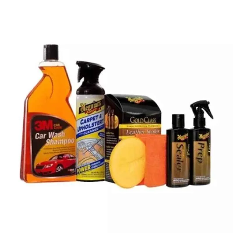 3M Car Cleaning Shampoo 1L, Cleaner 539 ml, Gold Class Leather Sealer Treatment