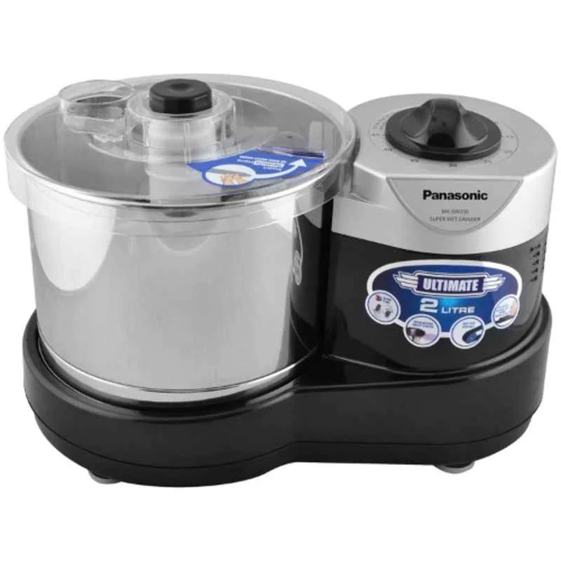 Panasonic 2 Litre 240W Black Wet Grinder, MK-SW200