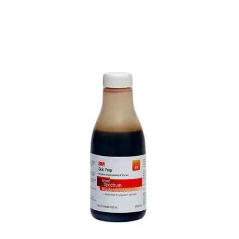 3M 100ml Skin Prepping Antiseptic Solution, Povidone Iodine Solution Ip 10% W/V