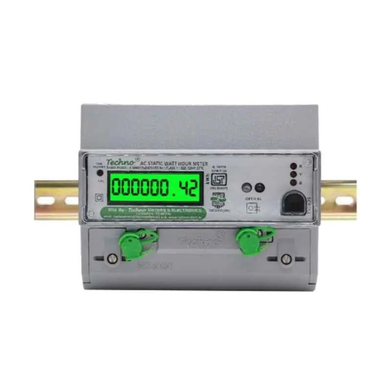 Techno 10-60A 240V Poly-Carbonate Three Phase Din Rail Energy Meter, TMCB 013 DIN_10-60A
