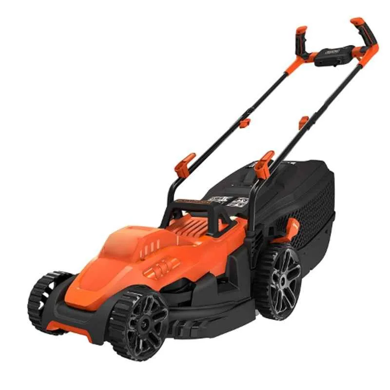 Black+Decker BEMW471BH-B1 1600W Red & Black Electric Lawn Mower with Bike Handle