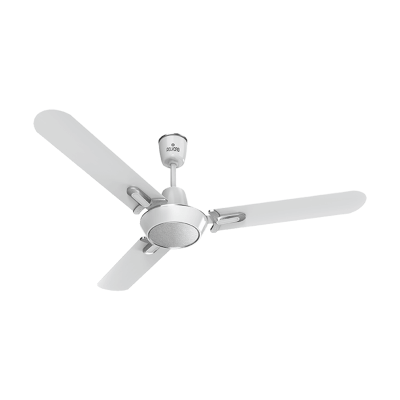 Polycab Regalia 75W 400rpm Pearl Silver White Ceiling Fan, Sweep: 1200 mm