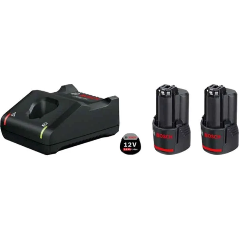 Bosch 2 X GBA 12V 2.0Ah + GAL 12V-40 Professional Cordless Battery & Charger Starter Set