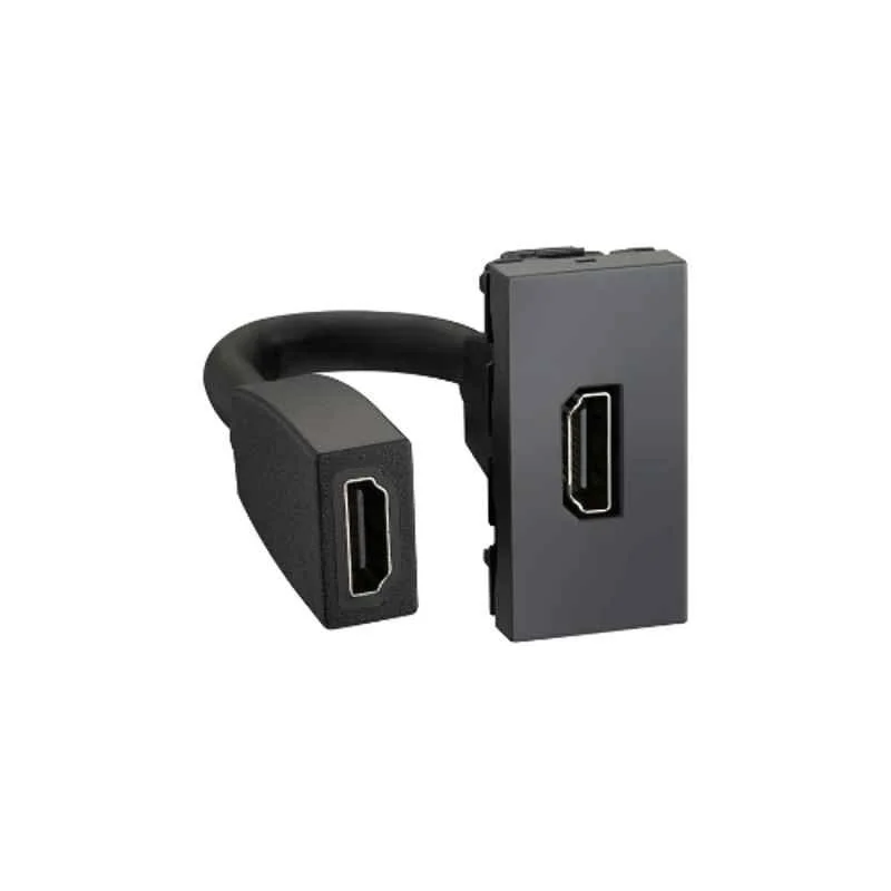 Legrand Lyncus 1 Module A/V Chic Grey Pregerminated HDMI Socket, 677468