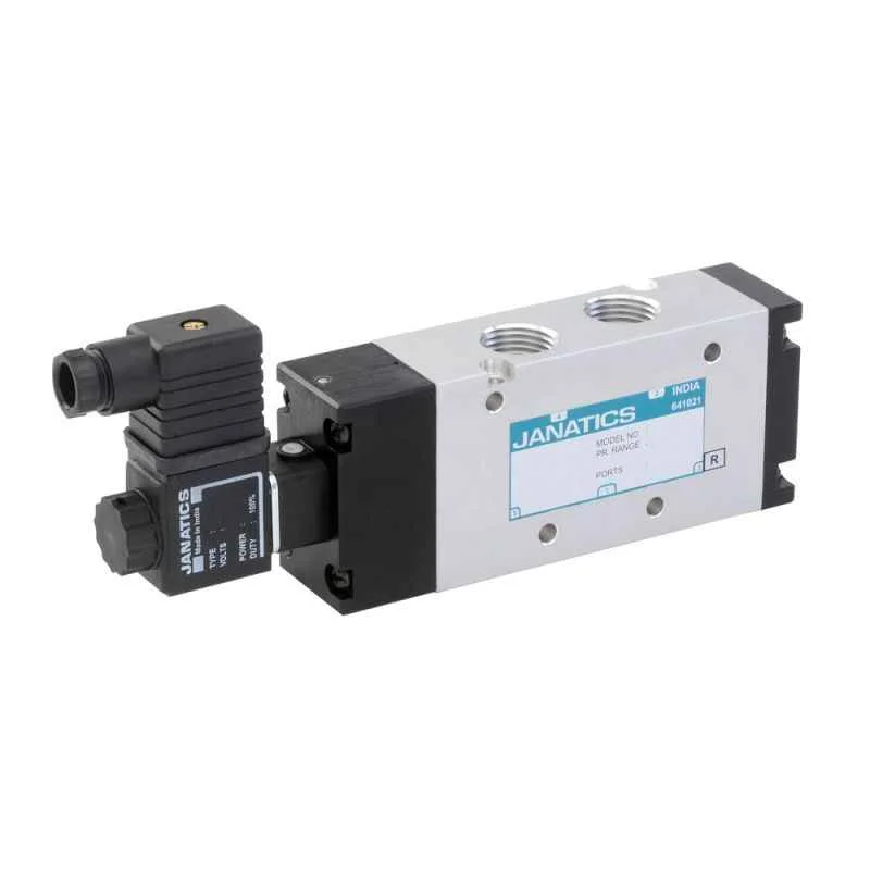 Janatics 5/2 Type G1/2 Single Solenoid Spring Return Valve, DS257SR63-W