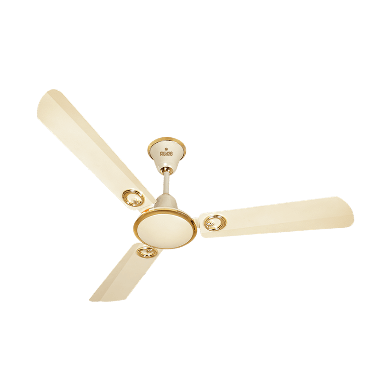 Polycab Elanza Plus 52W 280rpm Pearl Ivory Ceiling Fan, Sweep: 1200 mm
