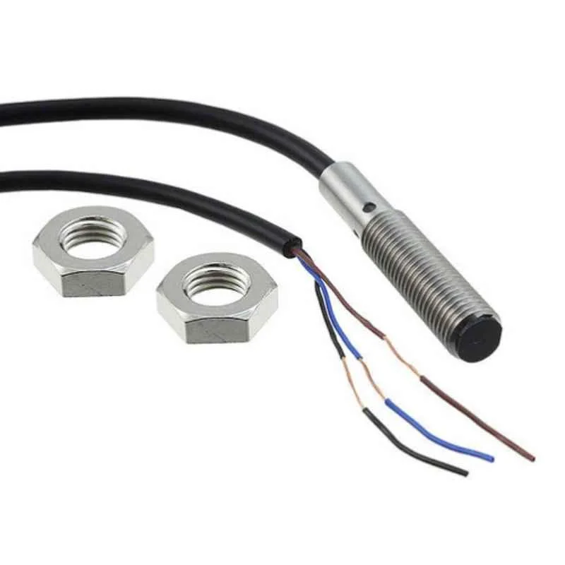 Omron M18 5mm Nickel-brass 3 Wire Shielded NPN Inductive Proximity Sensor, E2B-M18KS08-WP-C1 2M OMS