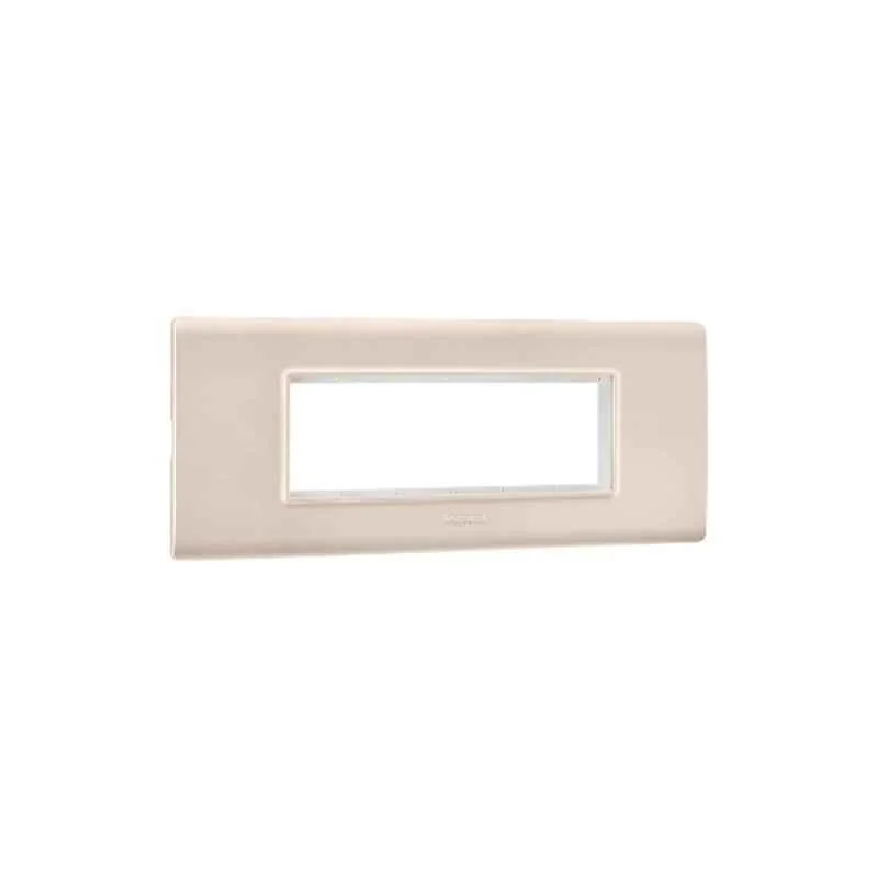 Legrand Allzy 6 Module Polycarbonate Matt Rose Gold Cover Plate with Frame, 681359