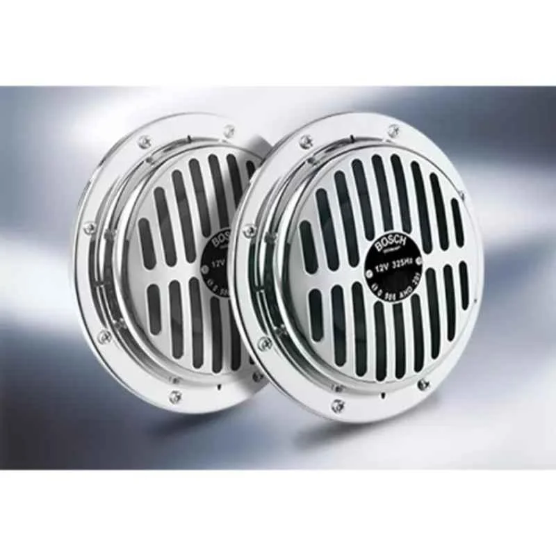 Bosch 12V Impact Horn Chrome for Passenger Cars - 2 Pcs, BOS-NLUTYD