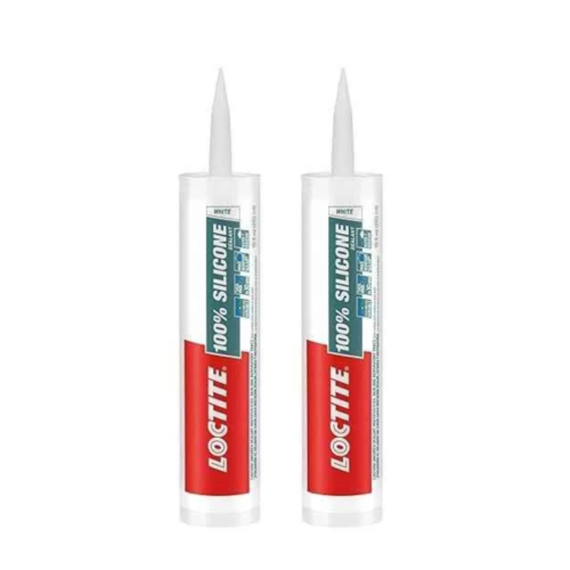 Loctite 260ml 100% Silicone Waterproof White Sealant (Pack of 2)