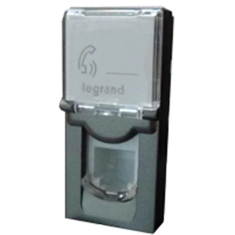 Legrand Arteor RJ45 Cat 6 UTP 1 Module Square Magnesium Information Socket, 5736 28