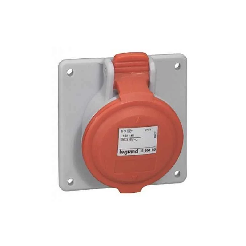 Legrand P17 Tempra Pro 3P+N+E 32 A Low Voltage Inclined Outlet Design Surface Mounting Socket, 5552 89