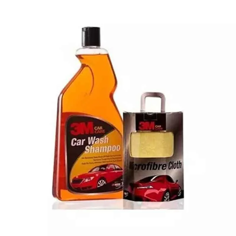 3M Microfiber Cloth & Car Shampoo 1 L, CM-237 (Pack of 2)