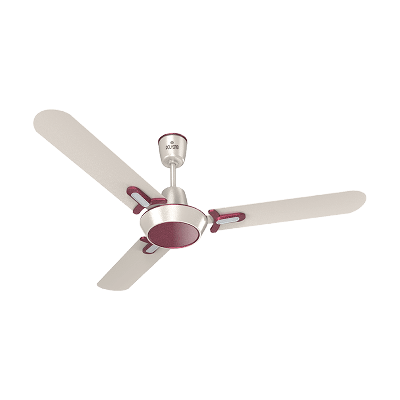 Polycab Regalia 75W 400rpm Pearl Silver Red Ceiling Fan, Sweep: 1200 mm