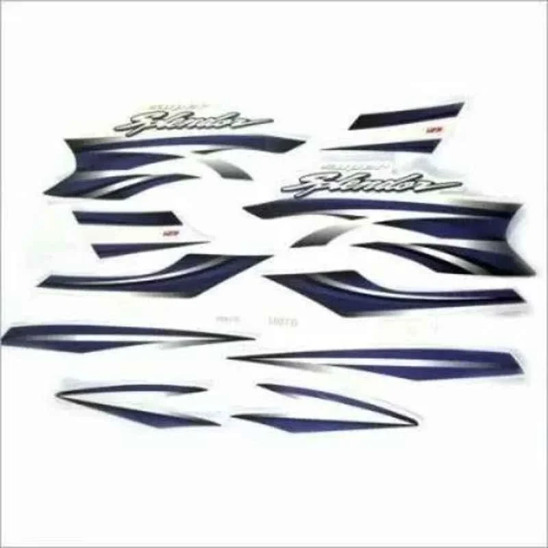 Ultra Sticker & Decal For Super Splendor T-5 Black & Blue
