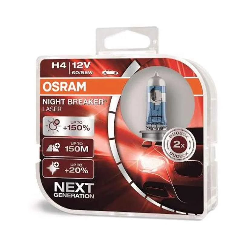 Osram 2 Pcs 12V55W 25x24x10.6cm Car Lighting Head Light Bulb Set
