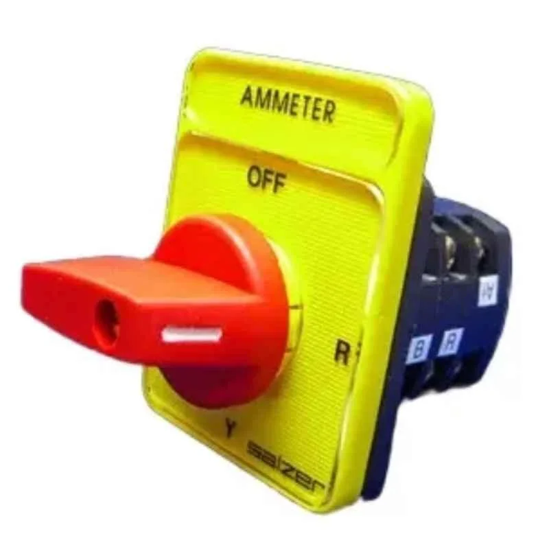 Salzer 61325 6A Yellow Ammeter Selector Switch, 6AASSSAB113TDYR250