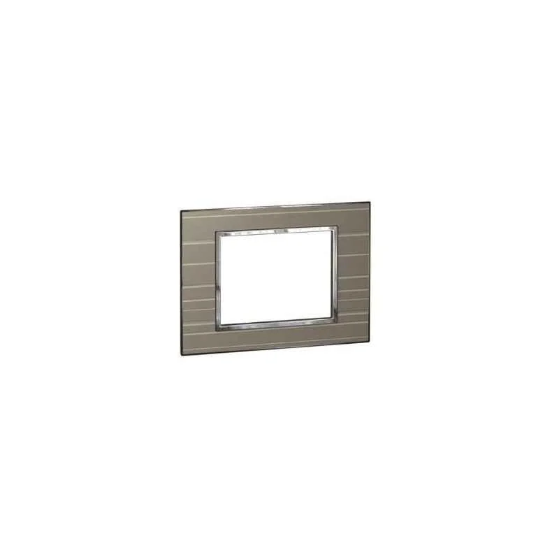 Legrand Arteor 4 Module Graphic Casual Square Cover Plate With Frame, 5763 51