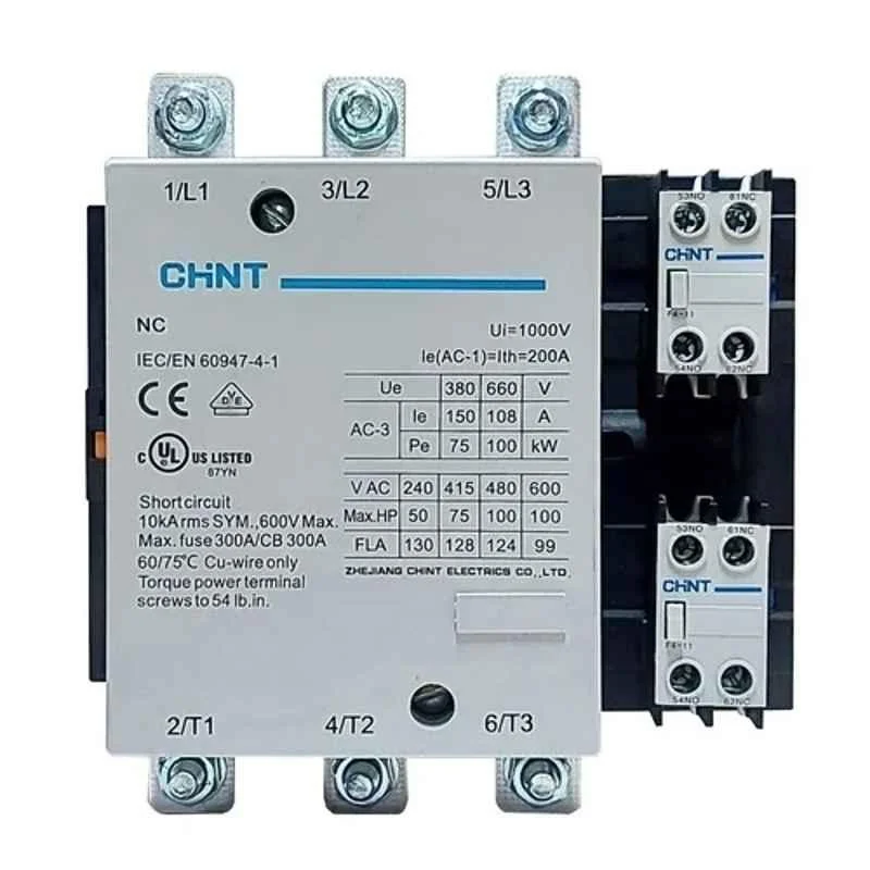 Chint NCZ2-100P/D10/12L39H 100A 1P 1NO EV Contactor, 410373