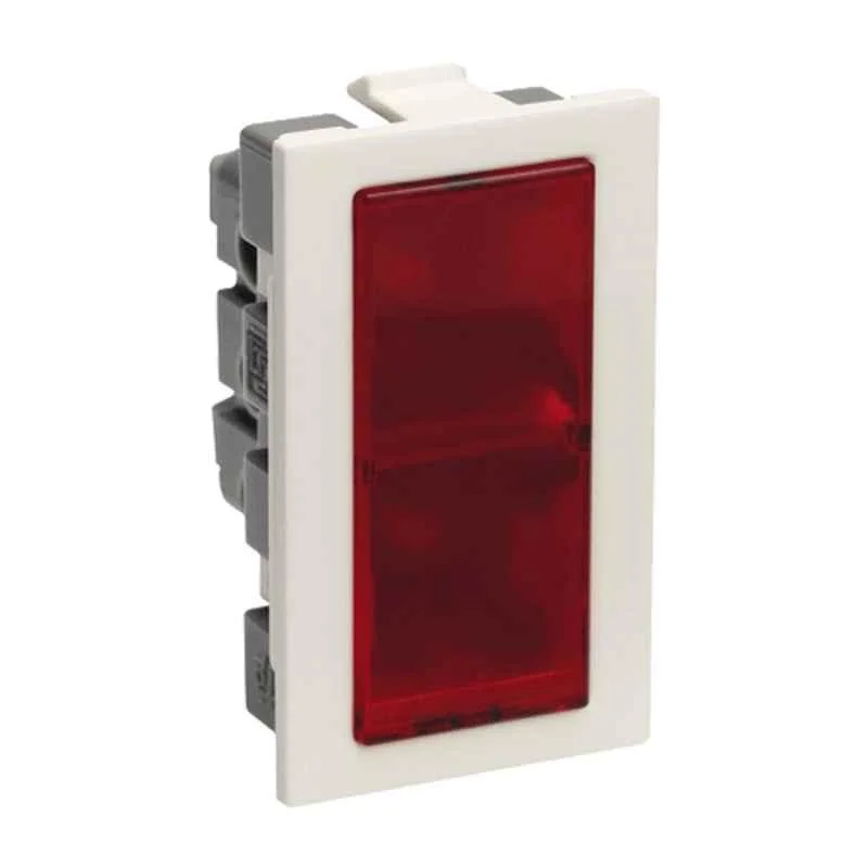 Legrand Britzy 1 Module Red Flat Indicator Switch, 6734 75