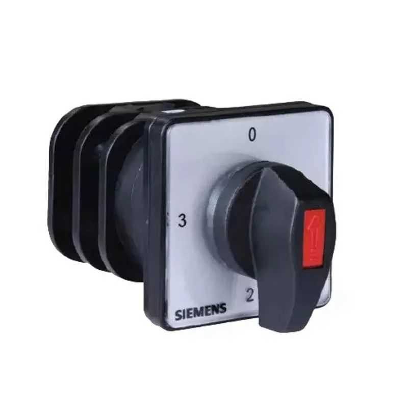 Siemens 3LD4 10A 1 Pole 3 Way 90 deg On/Off Phase Changeover Switch, 3LD41021CC10-0RC0