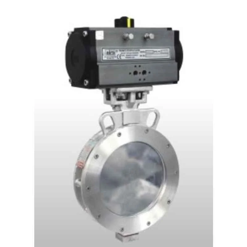 Phoenix 1-1/2 inch Off-Set Disc CF8M Actuator Operated Single Acting Butterfly Valve, ABFOS-40-SA