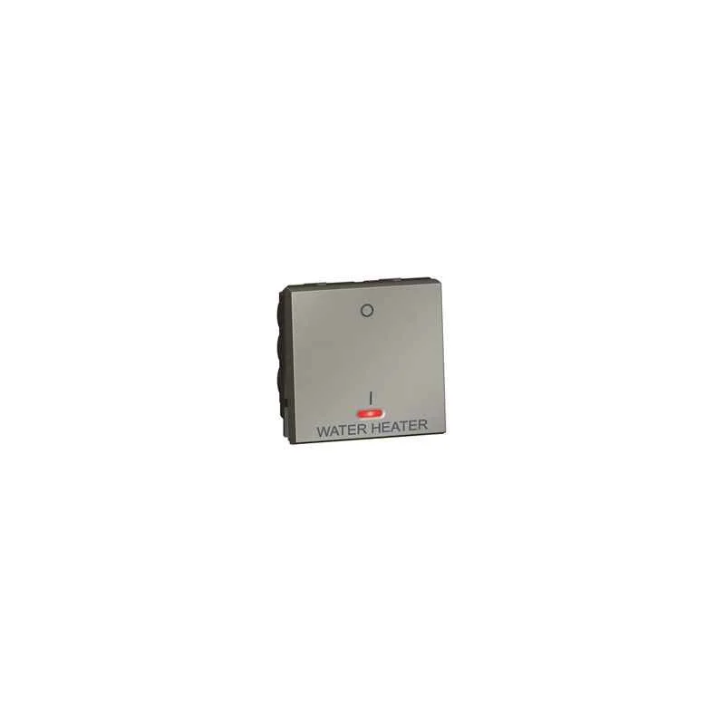 Legrand Arteor 20A 1 Way DP Square Magnesium Switch With Indicator and Water Heater Marking, 5725 49