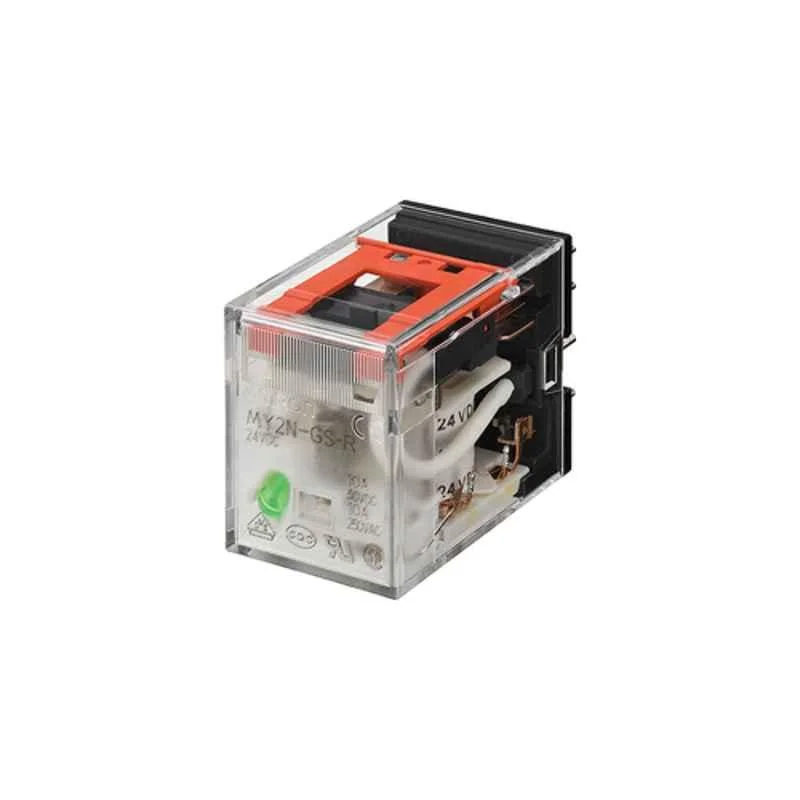 Omron 10A 24 VDC 8 Pin DPDT Mechanical Indicator Plug in Relay, MY2N-GS-R DC24