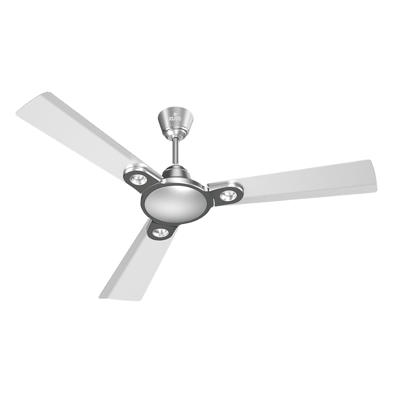 Polycab Eleganz Purocoat 75W 400rpm Pearl Silver Ceiling Fan, Sweep: 1200 mm