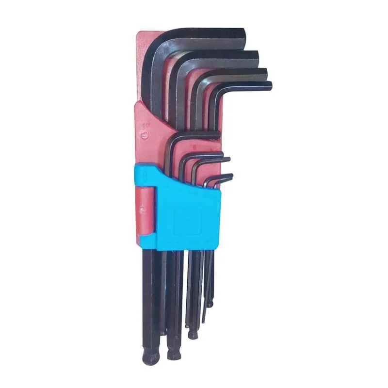 Taparia 9 Pcs Long Ball Point Allen keys Set in Hanger Packing, KBHM 9L