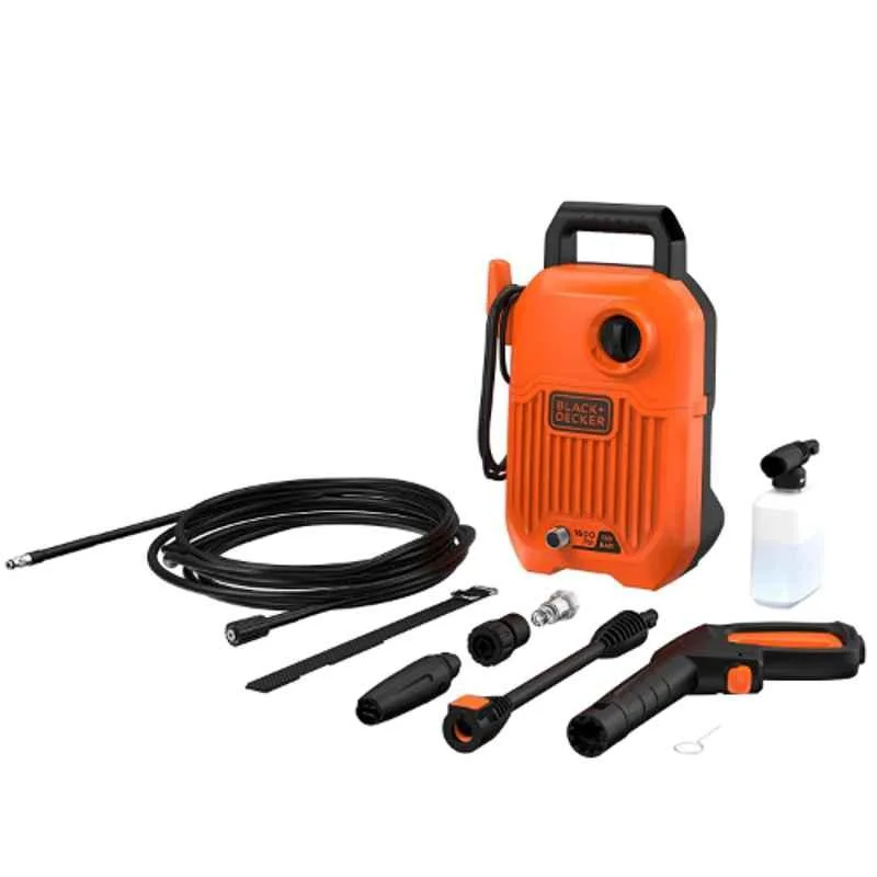 Black+Decker BEPW1600-IN 1300W 110 bar Plastic Black & Orange Car Pressure Washer